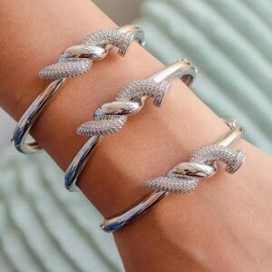 Anthropologie Silver Twisted Bracelet